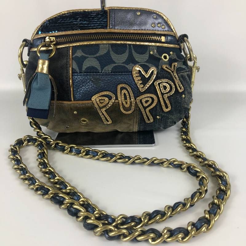 コーチ POPPY パッチワーク デニム ショルダーバッグ - メルカリ