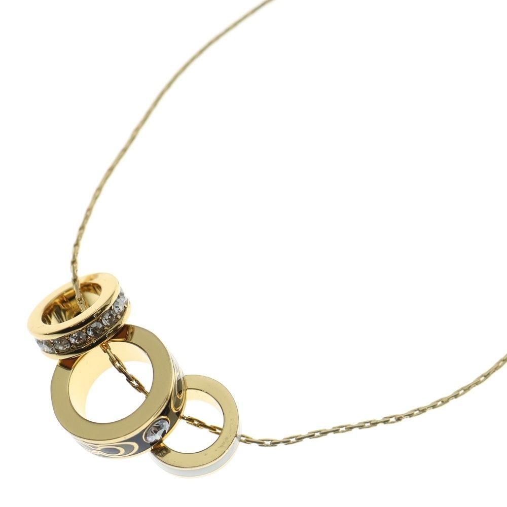 【新品未使用】　Coach コーチ　シグネチャー ロンデル ネックレス ゴールド COACH (コーチ) シグネチャー エナメル ロンデル サークル チェーン