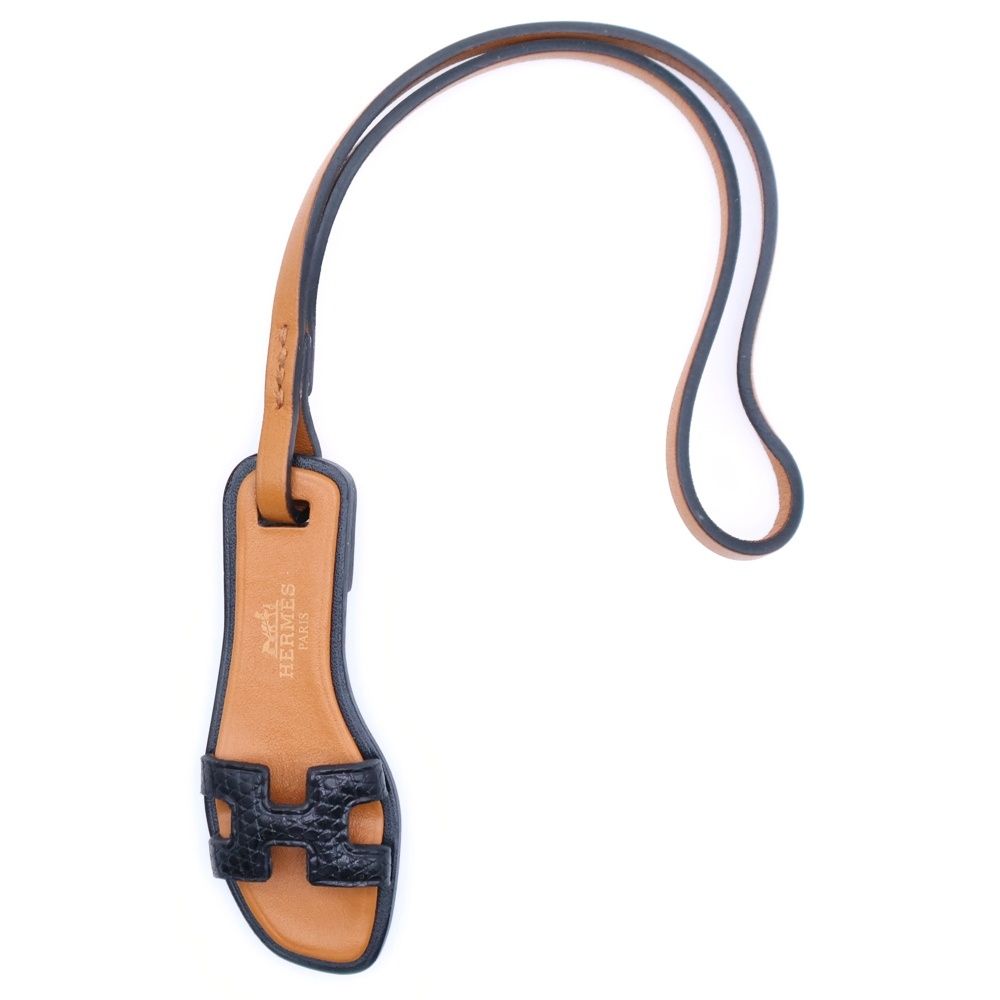 HERMES (エルメス) オラン ナノ バッグチャーム ストラップ ブラウン