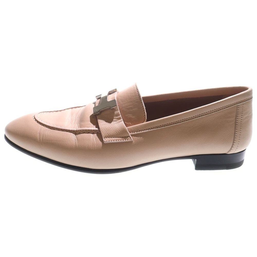 HERMES (エルメス) コンスタンス Hロゴ レザー ローカットシューズ