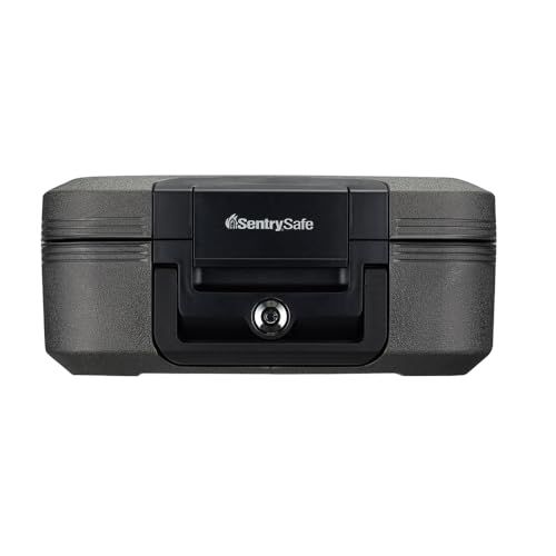 迅速に発送 SENTRY セントリー 金庫 家庭用 ETL規格 72時間 防水 UL規格 30分 耐火 手提げ 収納ボックス 鍵付き 7 8 L A 4 チューブラーキー ブラック