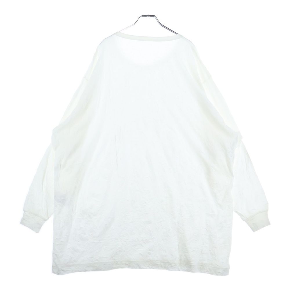 Ground Y (グラウンドワイ) シワ加工 長袖Tシャツ カットソー ホワイト