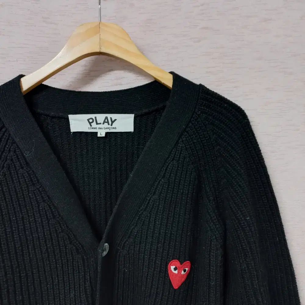 B1-22/PLAY COMME des GARCONS ブラック ニットカーディガン - メルカリ