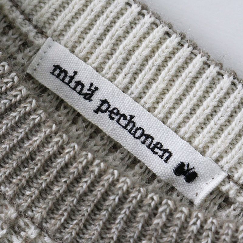 ミナペルホネン mina perhonen strudel ニット 38｜ベージュ クルー