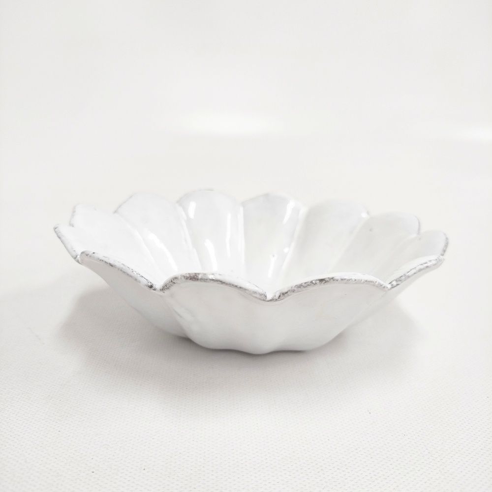 Astier de Villatte アスティエ ド ヴィラット マーガレット Marguerite スモールディッシュ 15 cm 食器 ホワイト レディース 6-0108 G◎