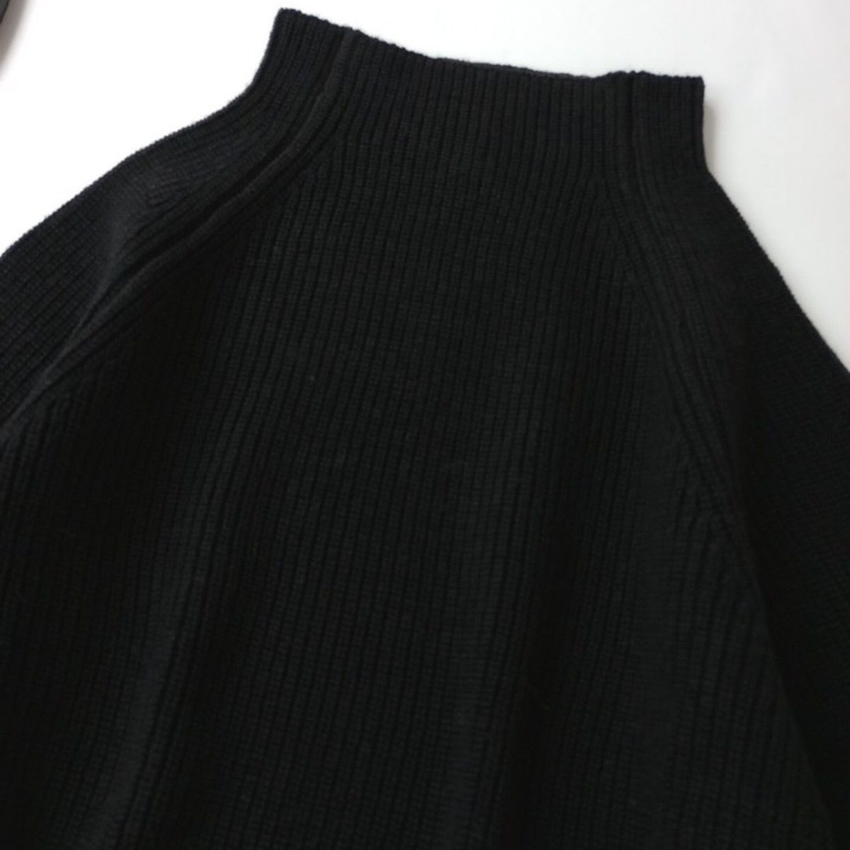 値下げ！美品★マーガレットハウエル★ざっくりニットセーター★オーバーセーター★黒 MARGARET HOWELL（マーガレットハウエル） ニット セーター WOOL