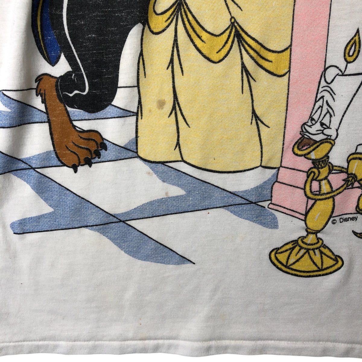 古着 90年代 GIGGLES BEAUTY AND THE BEAST 美女と野獣 大判プリント