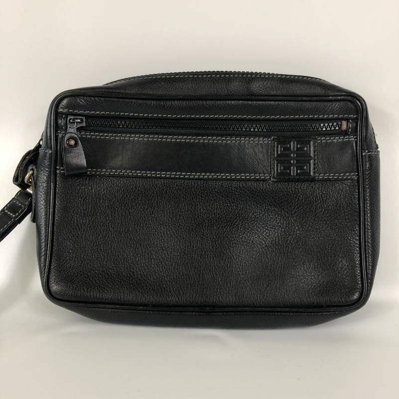 美品 ジバンシー 4Gロゴ セカンドバッグ レザー ブラック - メルカリ