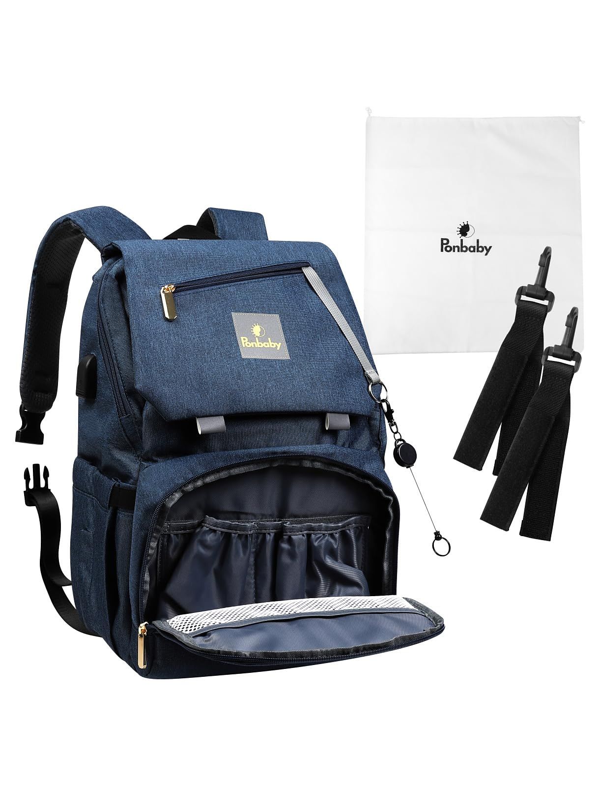 マザーズバッグ ママのアイデアから生まれた多機能 マザーズリュック バッグ リュック 大容量 軽量 Ponbaby 出産祝い ギフト プレゼント