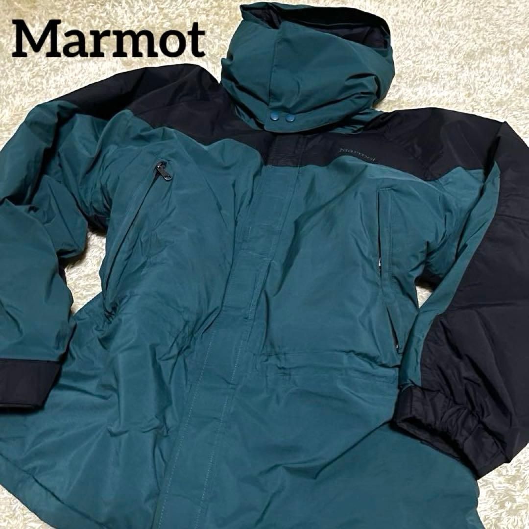 MARMOT マーモット ナイロンジャケット フード取外可 グリーン メンズXXL相当 古着 25-1178