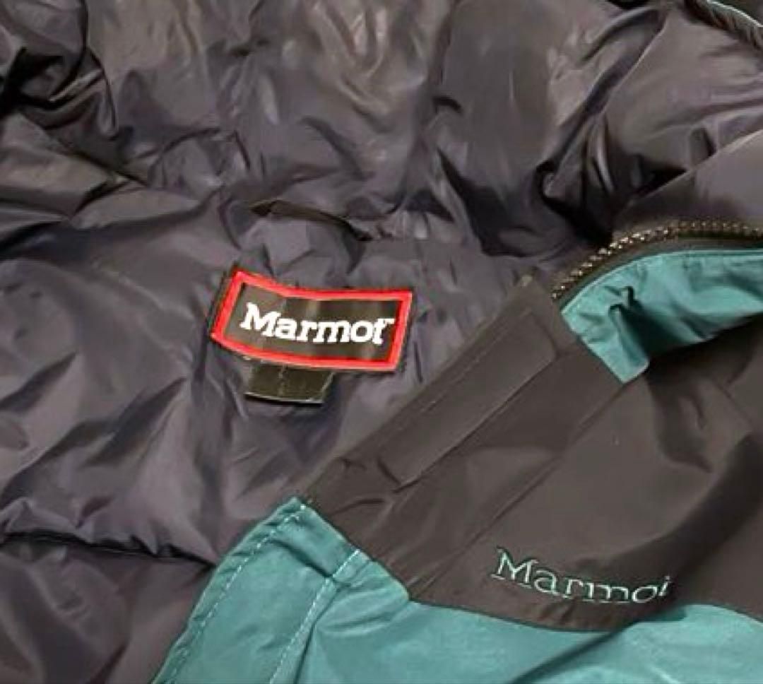  MARMOT マーモット ナイロンジャケット フード取外可 グリーン メンズXXL相当 古着 25 1178 ジャケット アウター