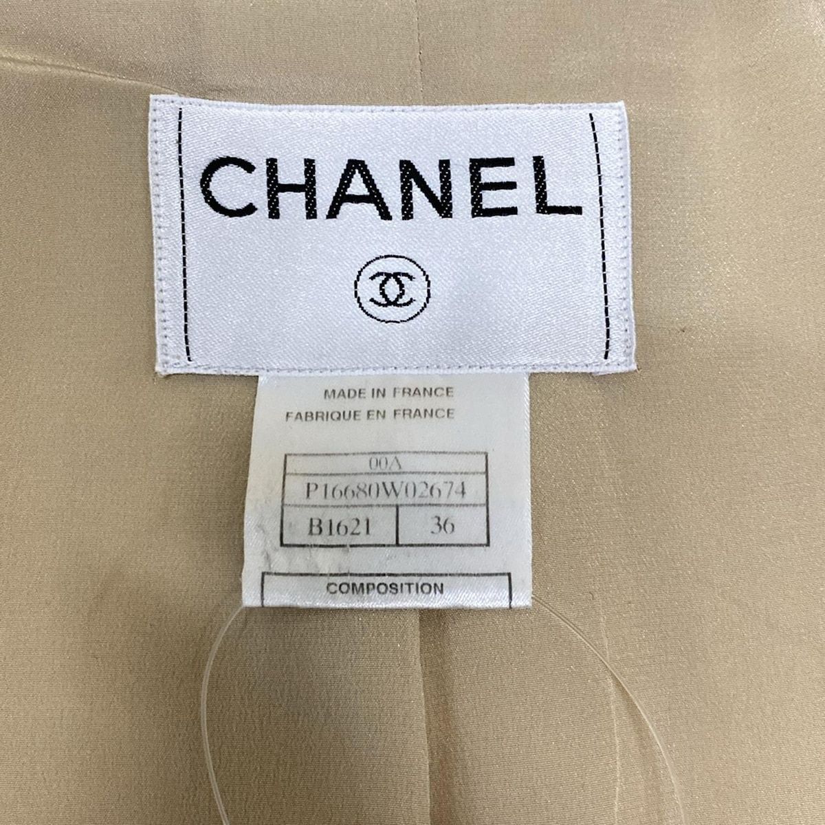 CHANEL(シャネル) コート サイズ36 S レディース P16680 アイボリー×黒  