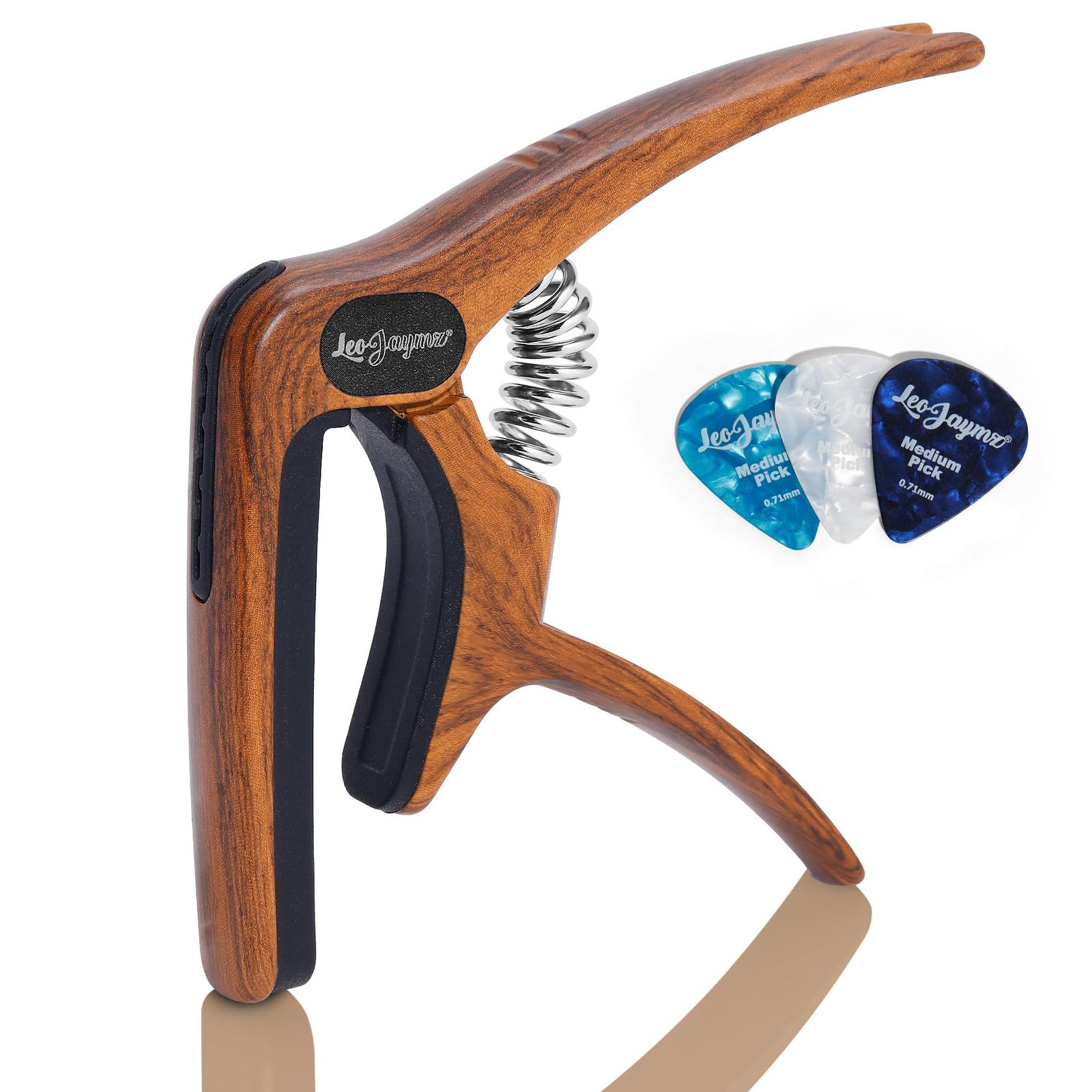 Leo Jaymz 高耐久ギターカポ アコースティック/エレキギター用、亜鉛