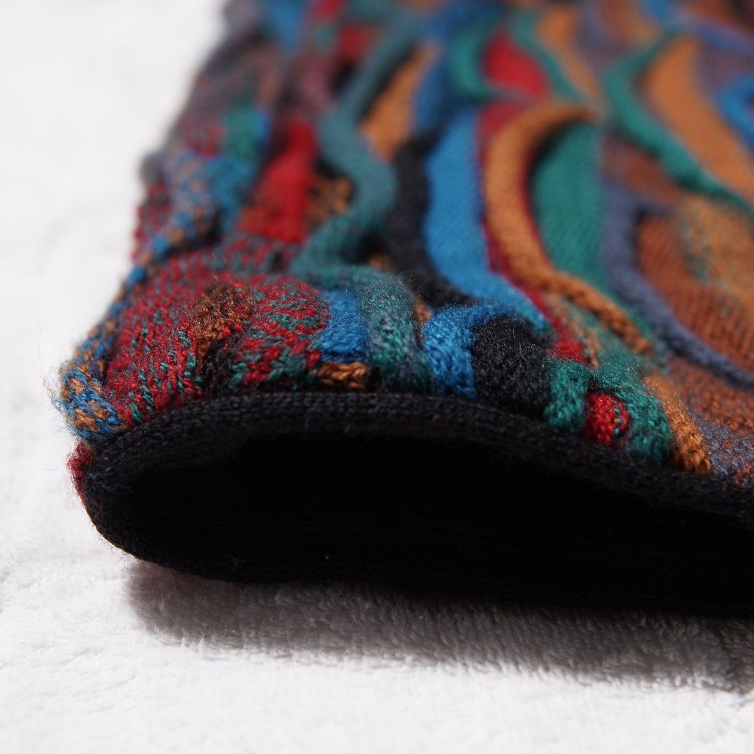 極美品 90s オーストラリア製 リムノス 3Dニット 立体編み ウール