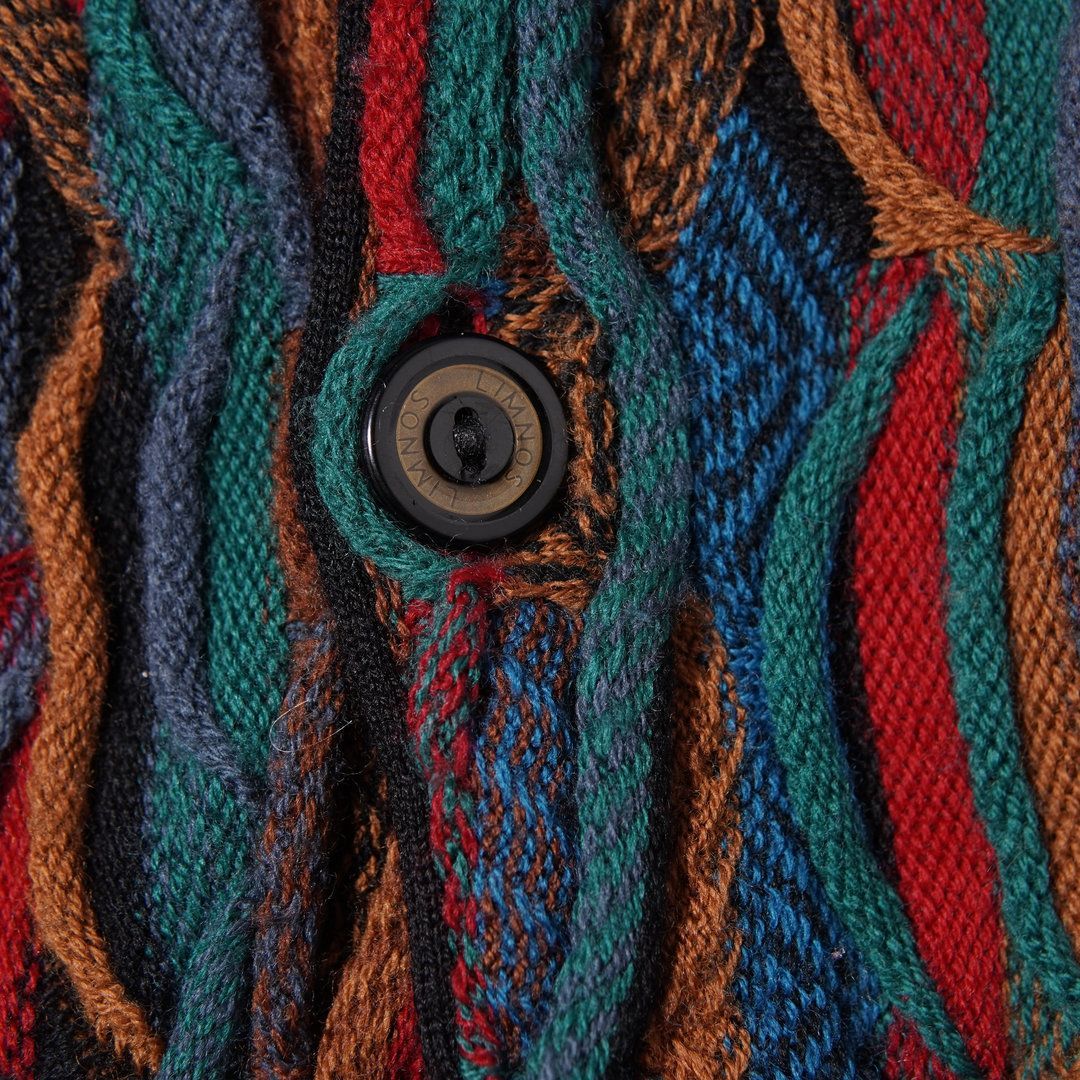 極美品 90s オーストラリア製 リムノス 3Dニット 立体編み ウール