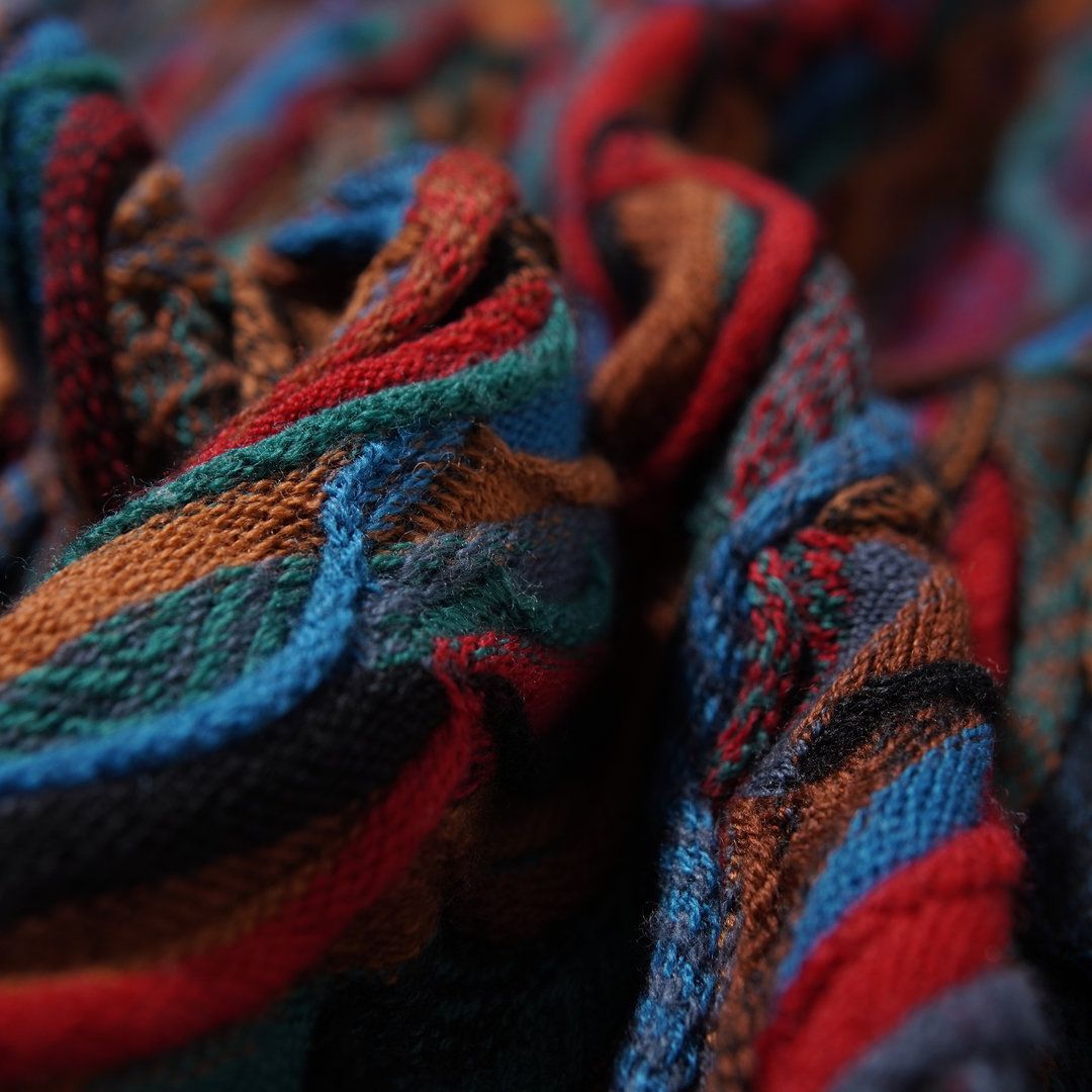 極美品 90s オーストラリア製 リムノス 3Dニット 立体編み ウール