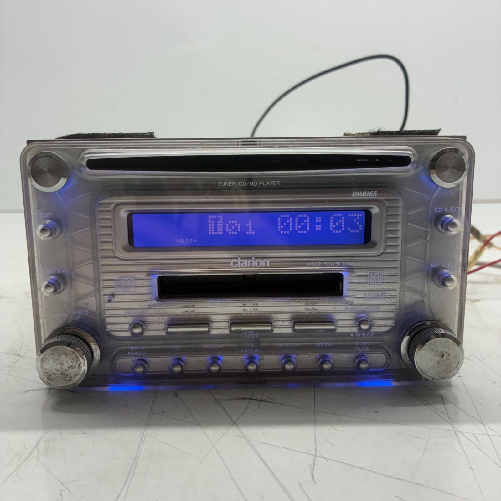 良品】clarion クラリオン DMB165 2DIN プレーヤー デッキ カー