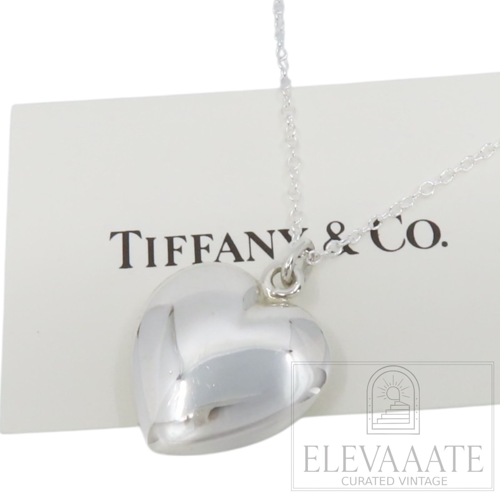 希少 美品 Tiffany&Co. ヴィンテージ ティファニー ボリューム ハート