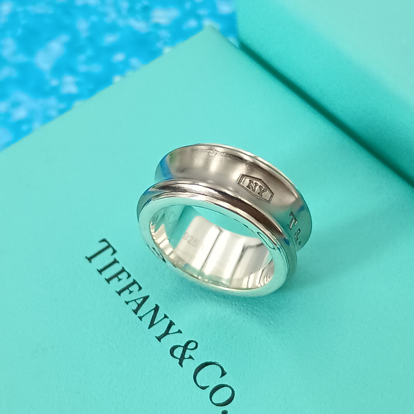 TIFFANY&Co. ティファニー 8号 チタン ナローリング メンズ レディース 