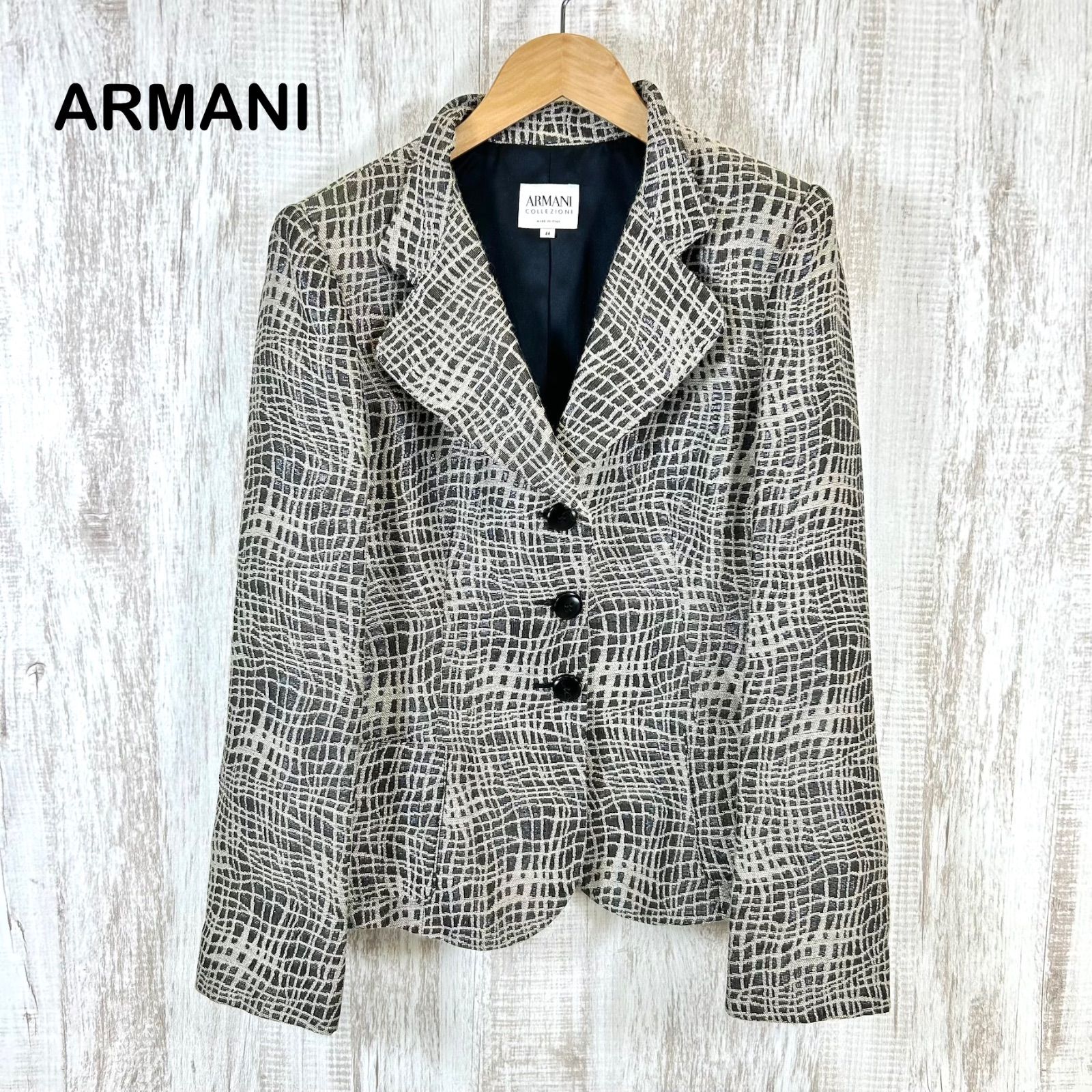 美品 ARMANI COLLEZIONI アルマーニコレツィオーニ チェック 総柄