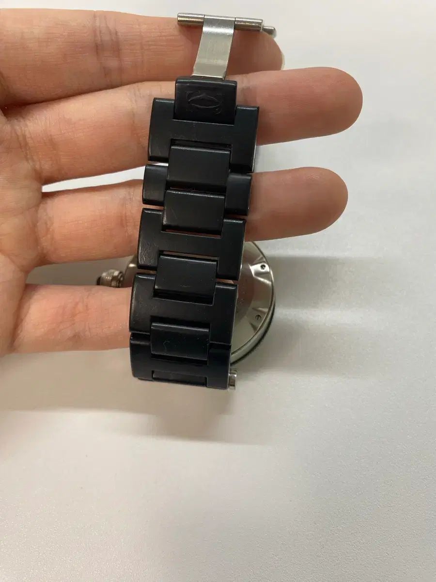  カルティエ パシャ ドゥ カルティエ オートマチック ブラック ラバー 正規品 着回しアイテム 自動巻き時計 腕時計(アナログ)