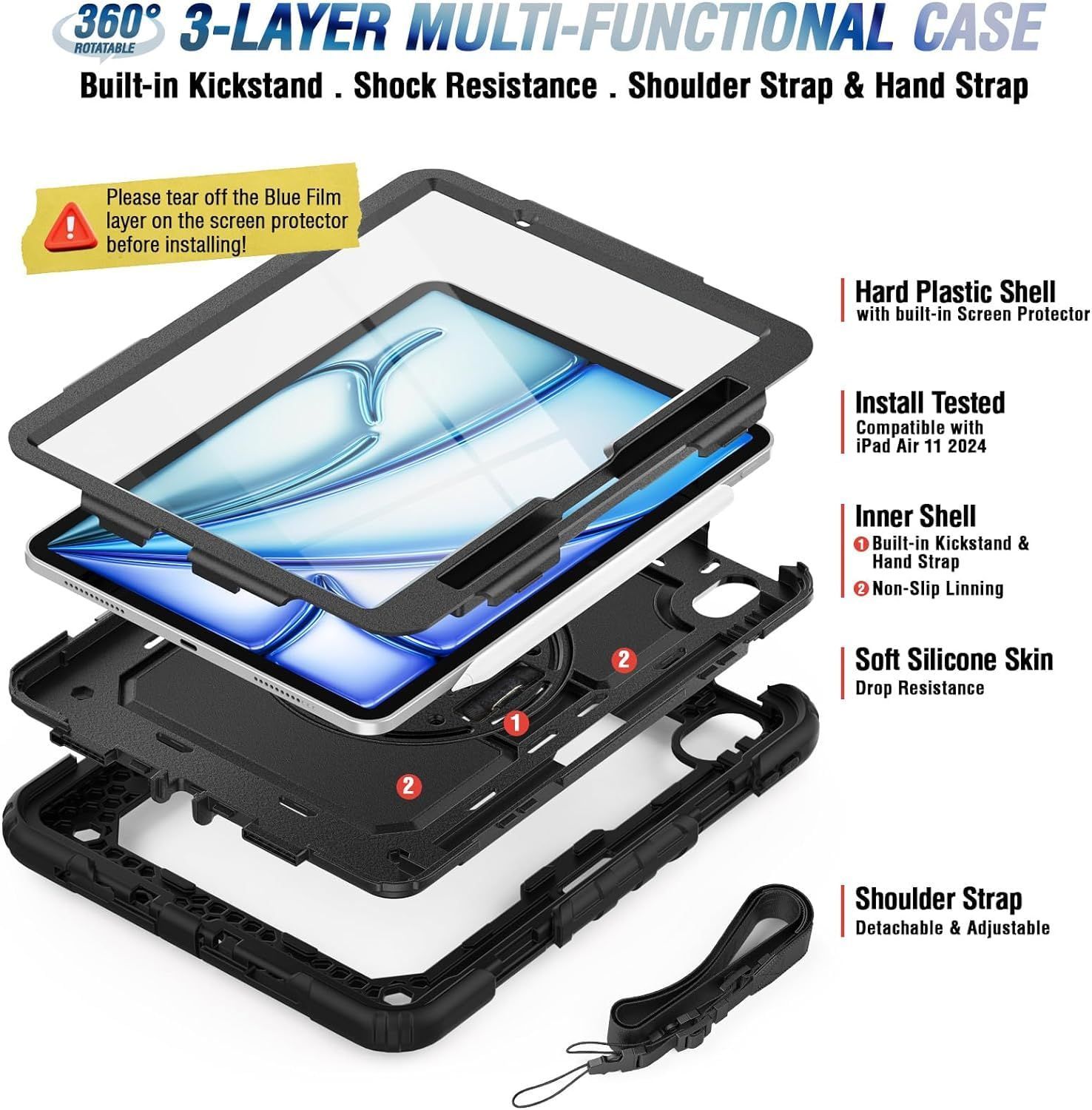 数量限定】iPad iPad Air 6/7 Air 世代 ケース ケース 2024 A2902