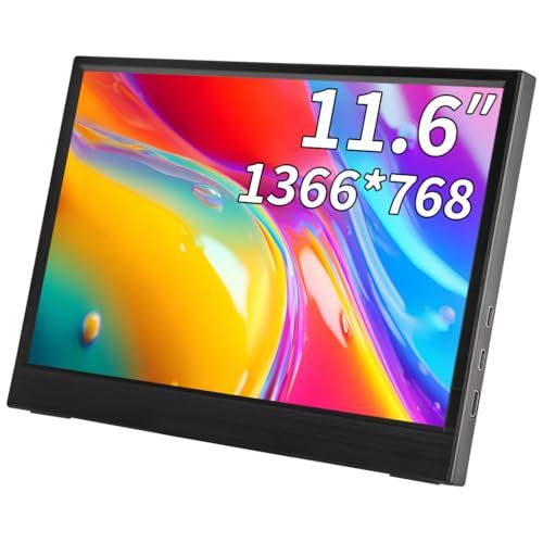11 6インモバイルモニターIPS小型ディスプレイ 1366 x 768 防眩光 薄型 軽量USB Type C HDMIサブモニター スピーカー内蔵Rasp PI 5 PC Macなど対応ポータブルディスプレイ 4 d 1434 f