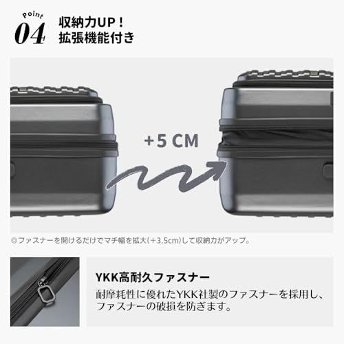  ダークグレー Mサイズ 耐衝撃 静音 ABS PC キャリーバッグ 軽量 機内持ち込み 前開き 拡張機能付き ファスナー キャリーケース フロントオープン スーツケース 992 ba 072 その他 キッチン 食器