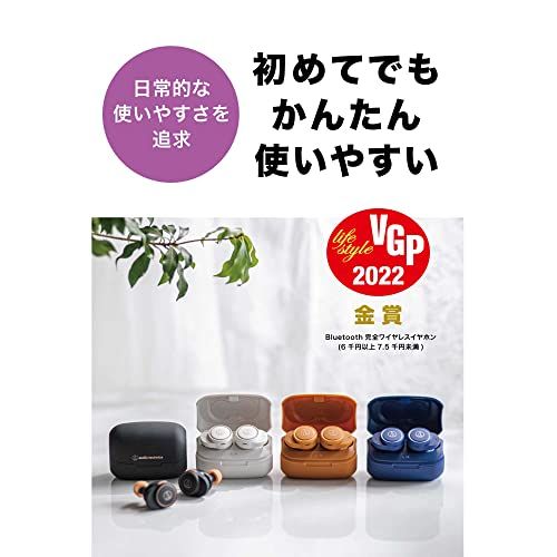 オーディオテクニカ ATH-CK 1 TW BK ワイヤレスイヤホン bluetooth|完全ワイヤレスイヤホン | 最大約21時間再生 通話品質強化 IPX 5|7 低遅延モード|片耳使用可 ブラック AT 06 cad 43 f