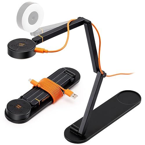 iOCHOW カメラ 書画カメラ 書がカメラ 実物投影機 500万画素 折りたたみ式 USB ドキュメントカメラ 内蔵マイク LEDライト付き Web会議 オンライン授業 在宅勤務 ZOOM SKYPEなど対応 2 a 06 ef 41