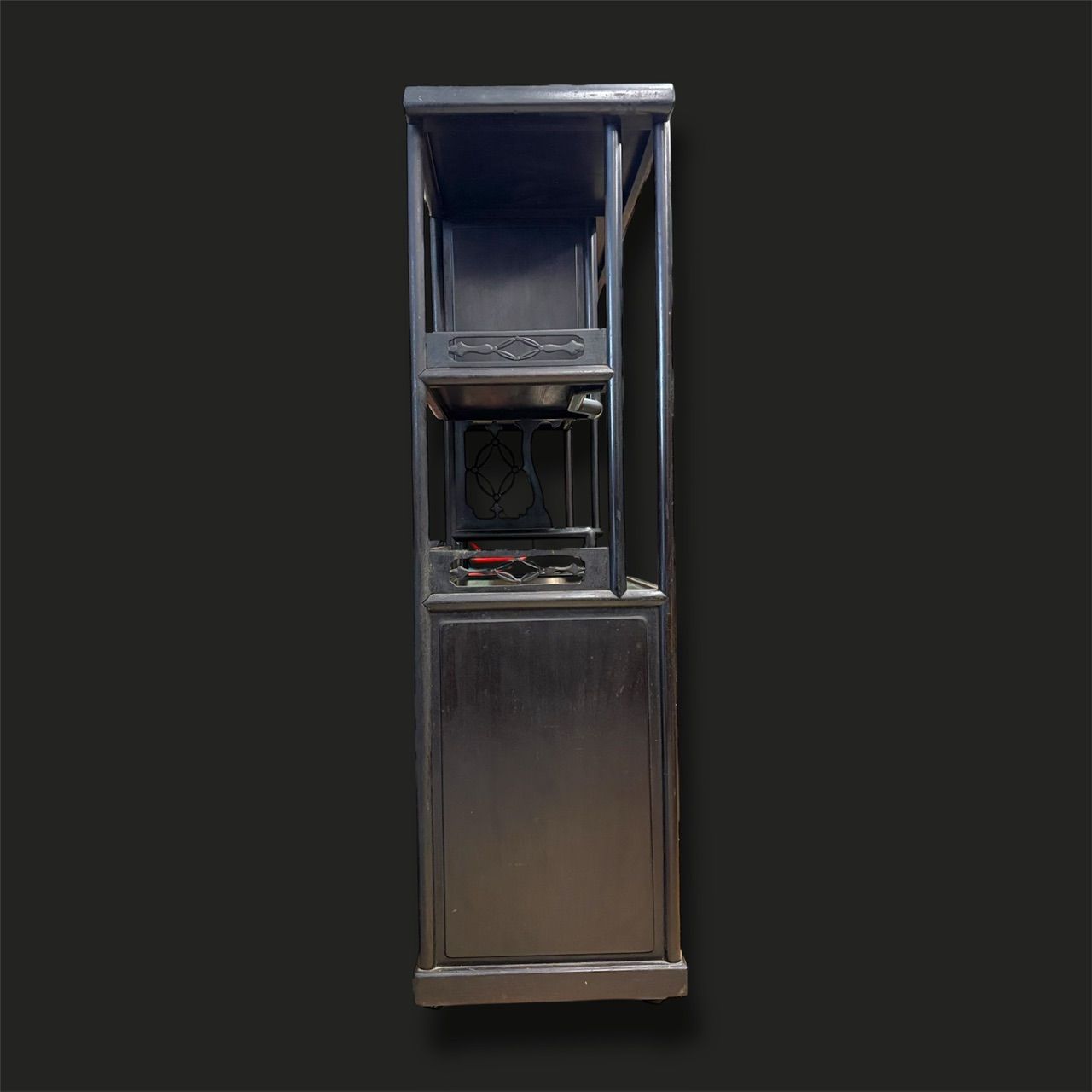 漆塗り調 花鳥図 和家具 収納棚 飾り棚 古家具 和モダン 漆塗り調 花鳥図 和家具 収納棚 飾り棚 古家具 和モダン - メルカリ