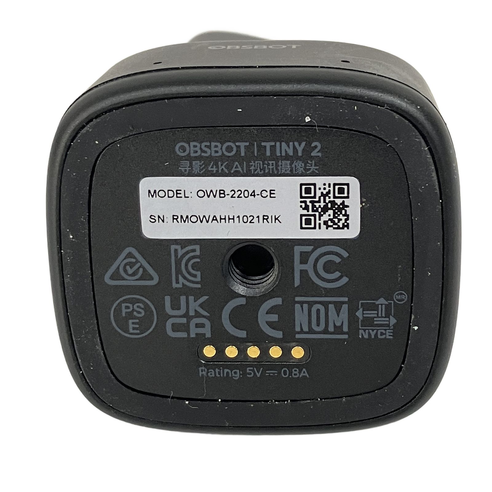 OBSBOT Tiny 2 OWB-2204 4Kウェブカメラ AI自動追跡 中古 S10824907