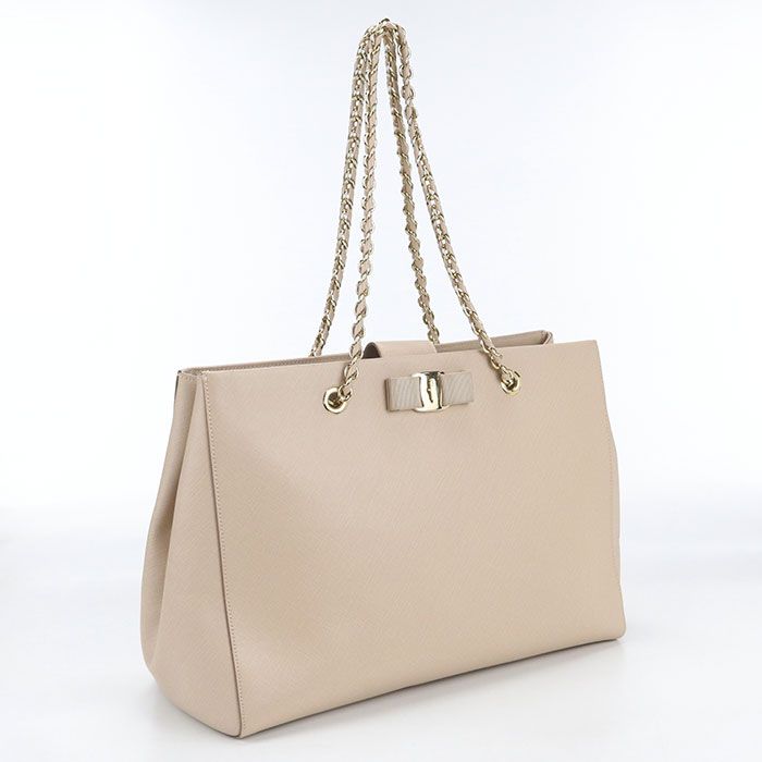 FERRAGAMO フェラガモ チェーン ヴァラリボン 21 F561 トートバッグ