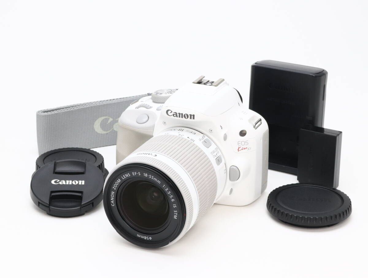 B+ (並品) Canon キヤノン EOS Kiss X7 EF-S 18-55mm IS STM レンズ