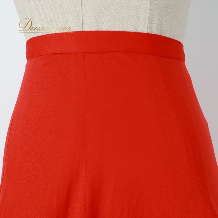 フラメンコ 衣装 ファルダ スカート レッド系 赤 無地 シンプル 練習