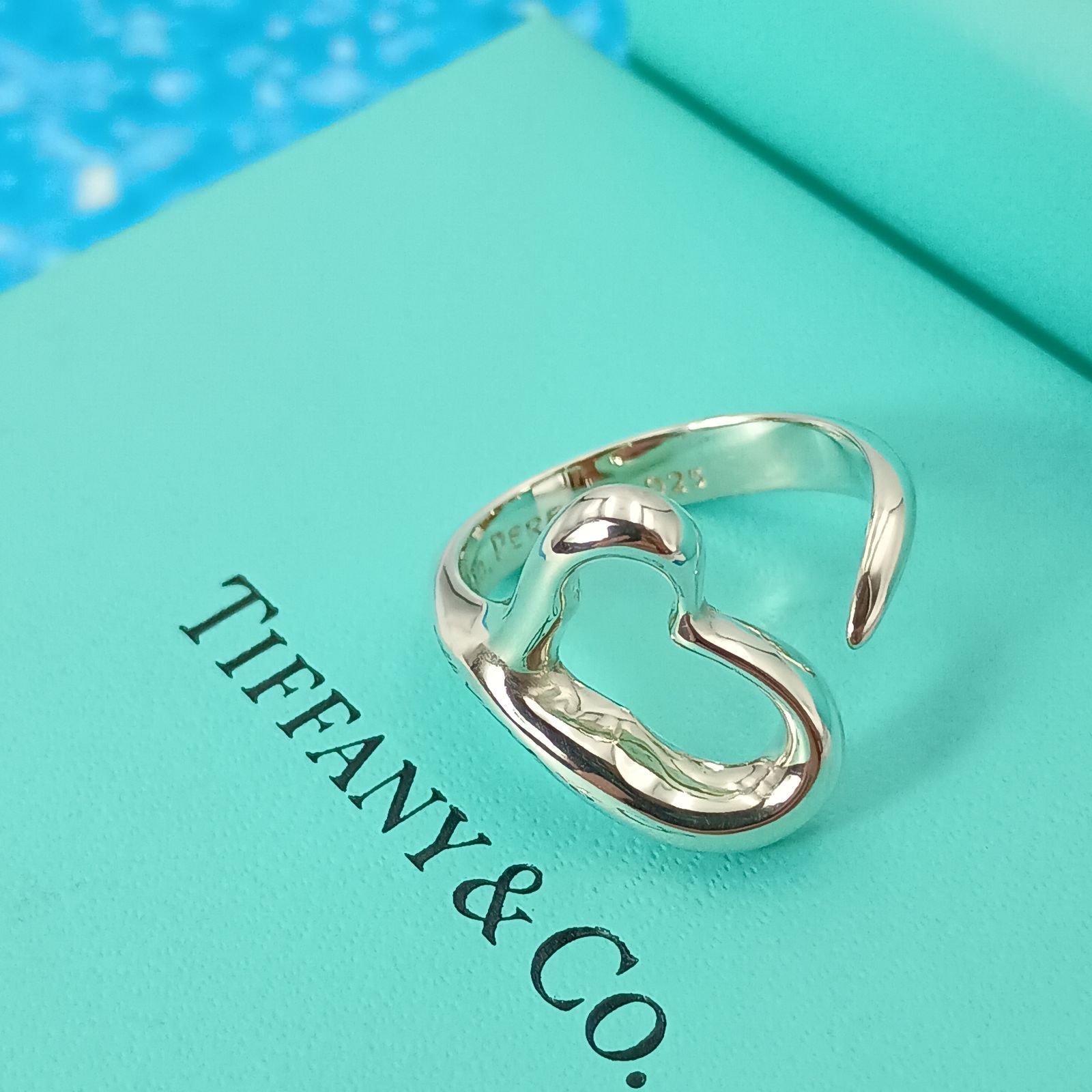 TIFFANY&Co. ティファニー 9号 オープンハート リング 指輪 レディース