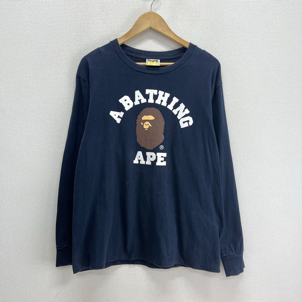 A BATHING APE アベイシングエイプ 長袖Tシャツ ロンT カットソー ロゴ 