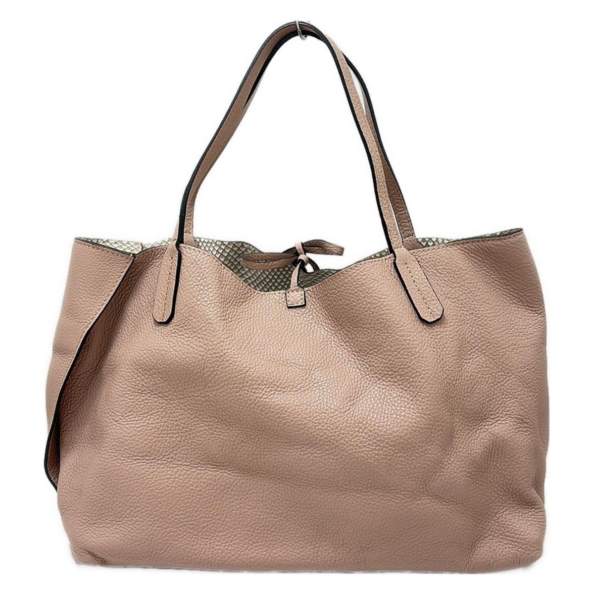 GIANNI CHIARINI ベージュトートバッグ GIANNI CHIARINI トートバッグ レザー A4可 ポーチ付 ベージュ - メルカリ