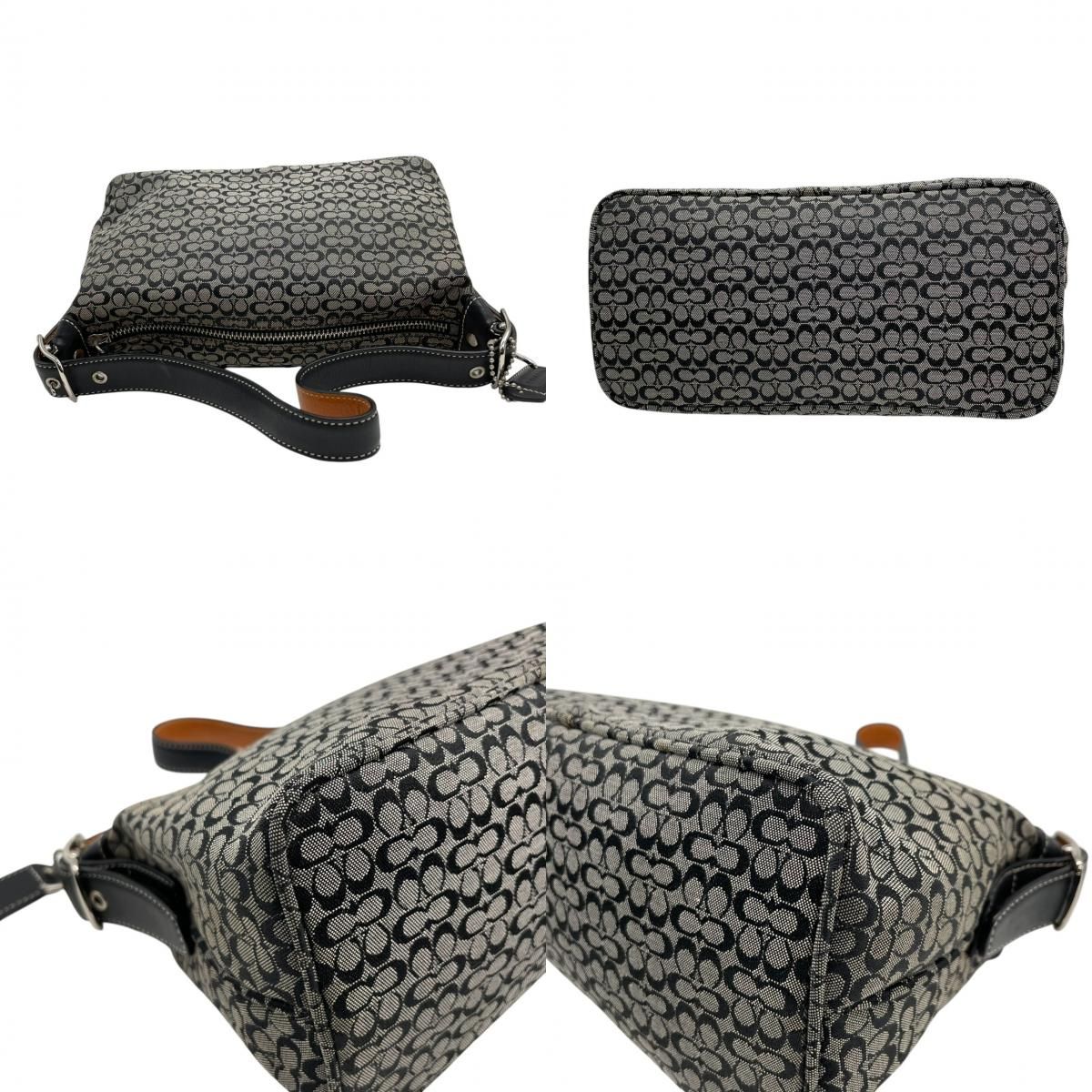 美品 コーチ COACH ミニシグネチャー ハンドバッグ アクセサリーポーチ 