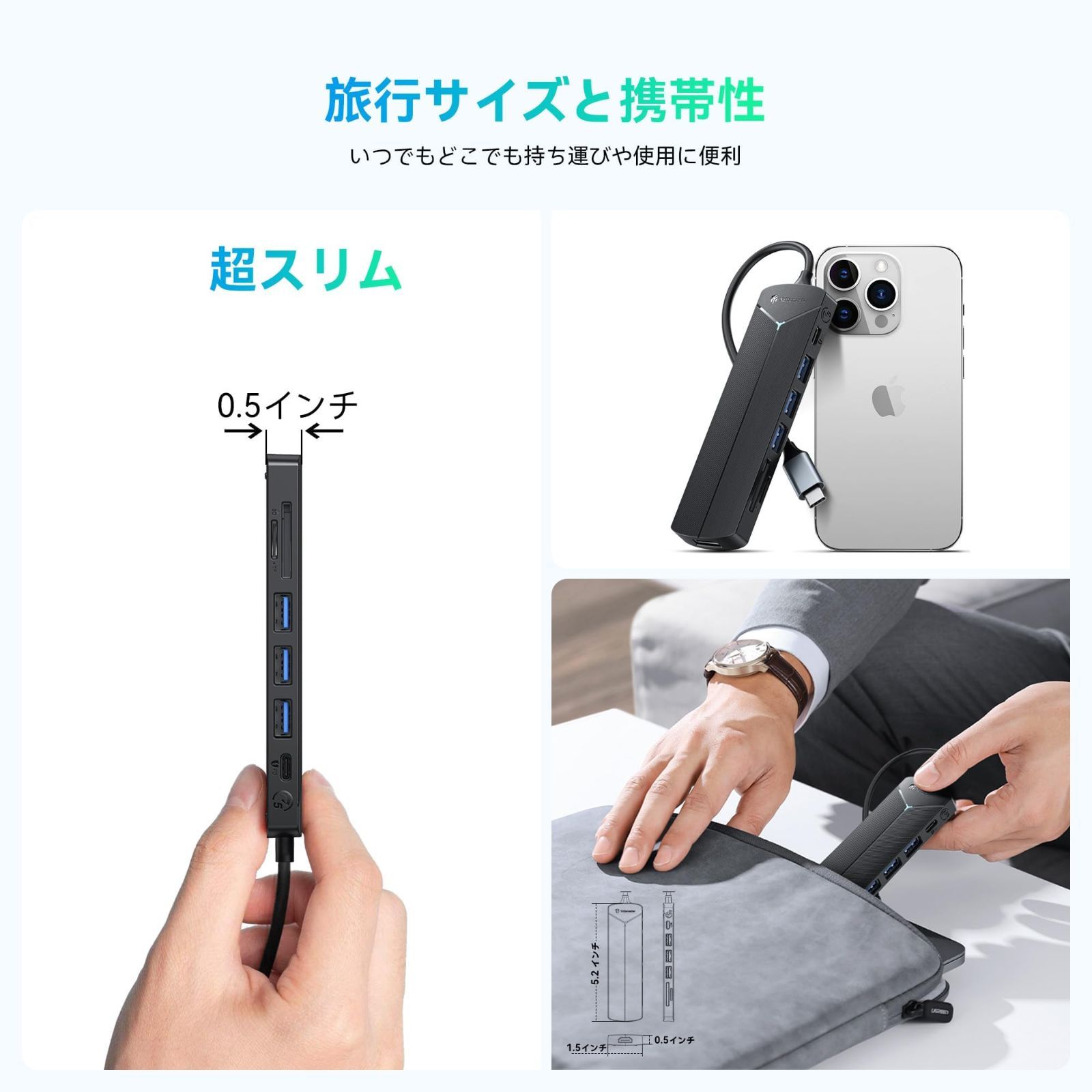 【人気商品】Xperia 5などに対応 S21 Galaxy Go Surface HP XPS Ally Rog Pro air MacBook アダプター タイプC 対応 SD/TFカードリーダー Micro SD HDMIハブ 4K 5Gbps安定高速転