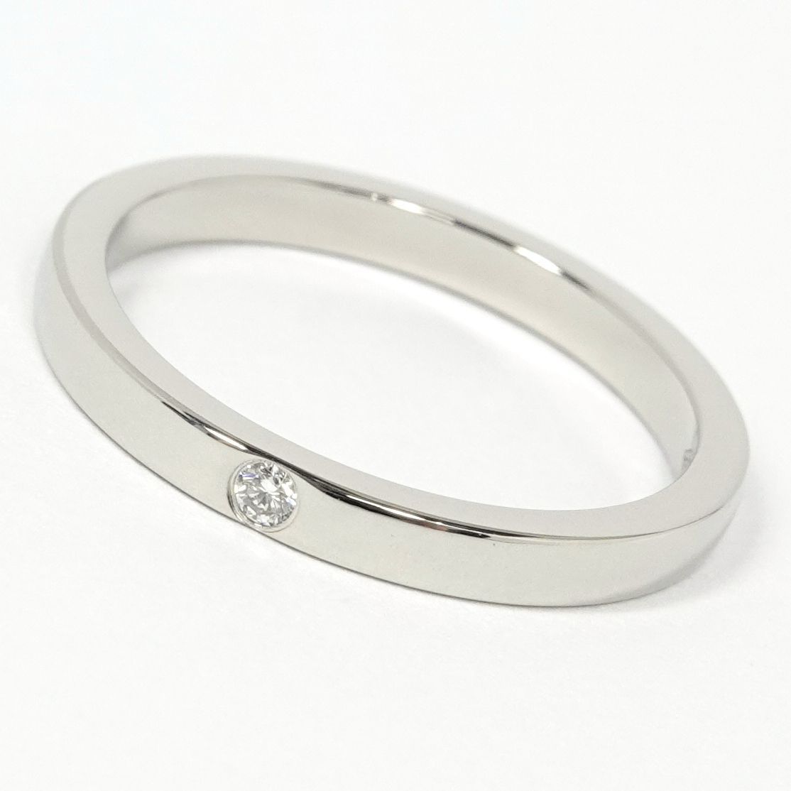 Cartier カルティエ ワンポイント ダイヤモンド リング Pt950 #49(約9