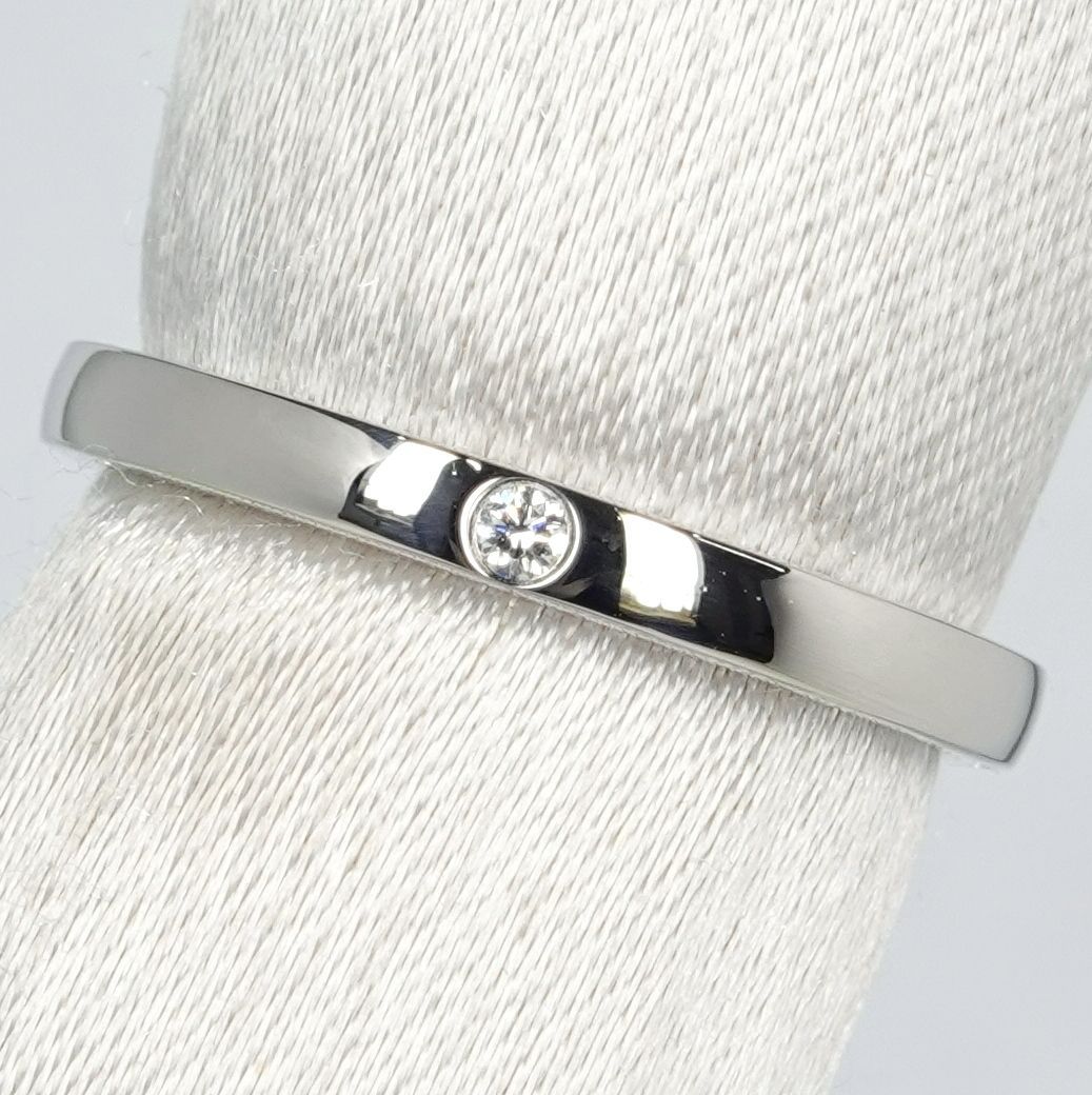 Cartier カルティエ ワンポイント ダイヤモンド リング Pt950 #49(約9