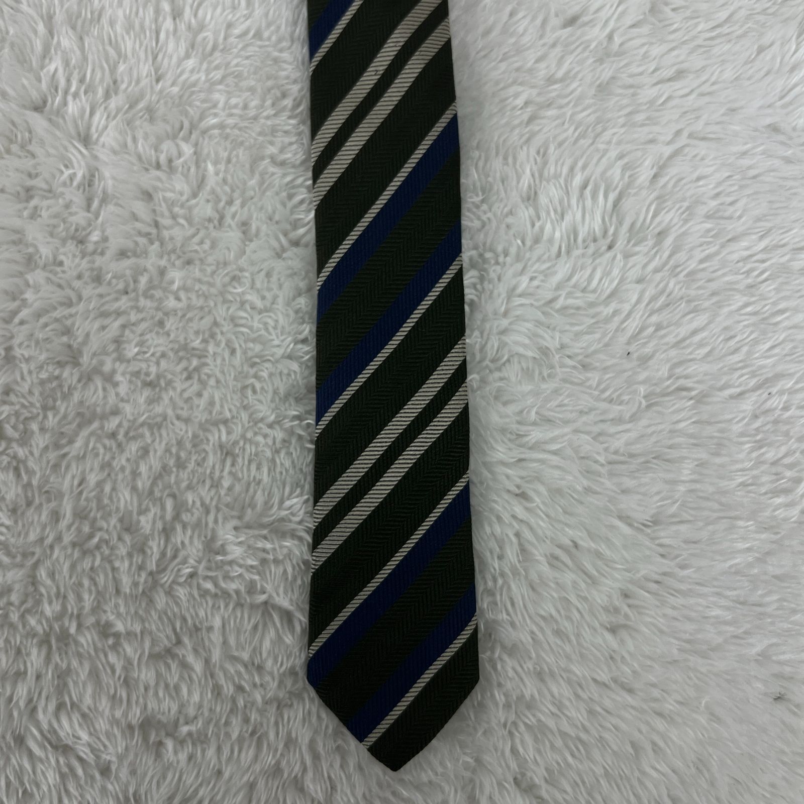 美品》dunhill (ダンヒル) シルクネクタイ イタリア製 総柄 レジ