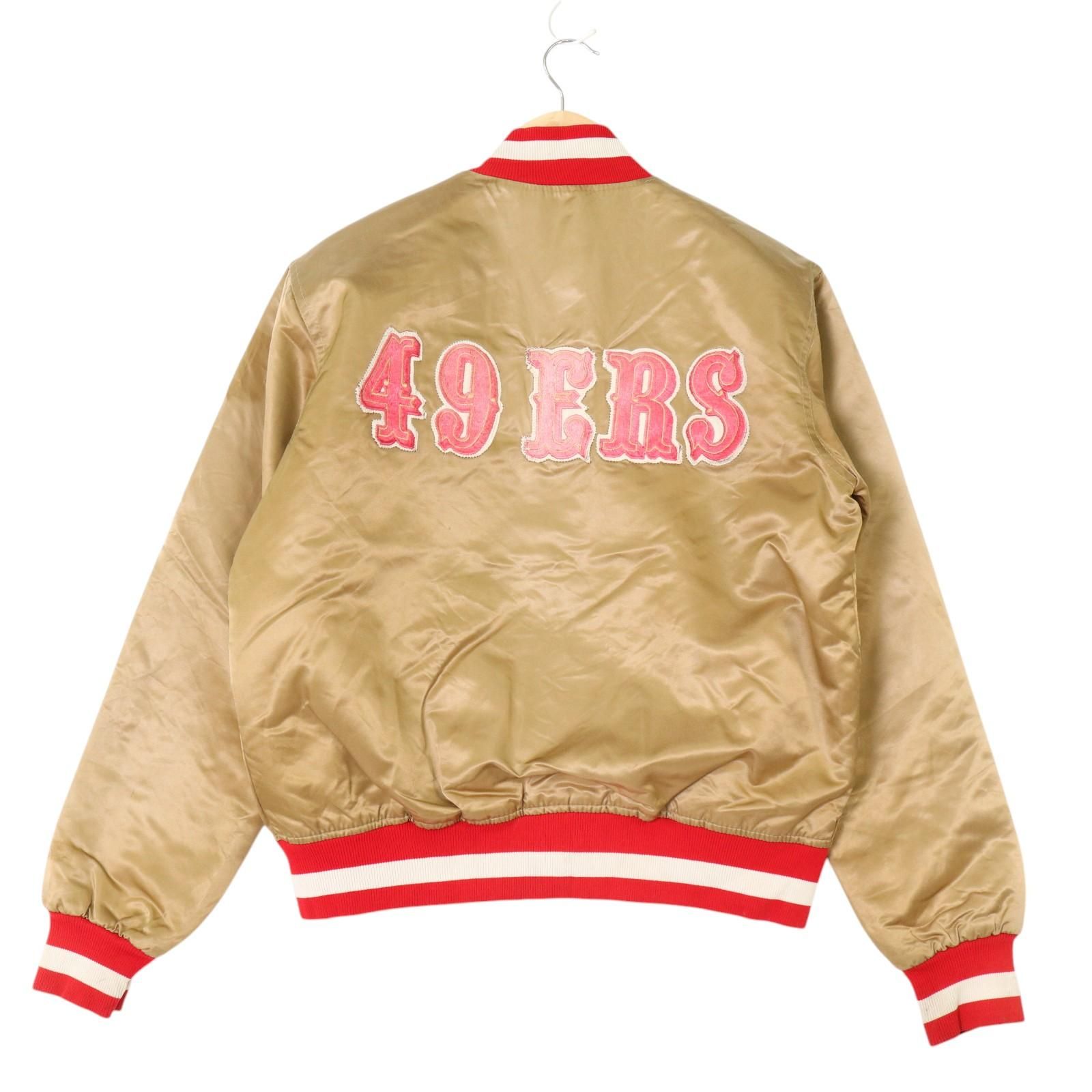 USA製 90sサンフランシスコ49ers スタジアムジャンパー ゴールド色