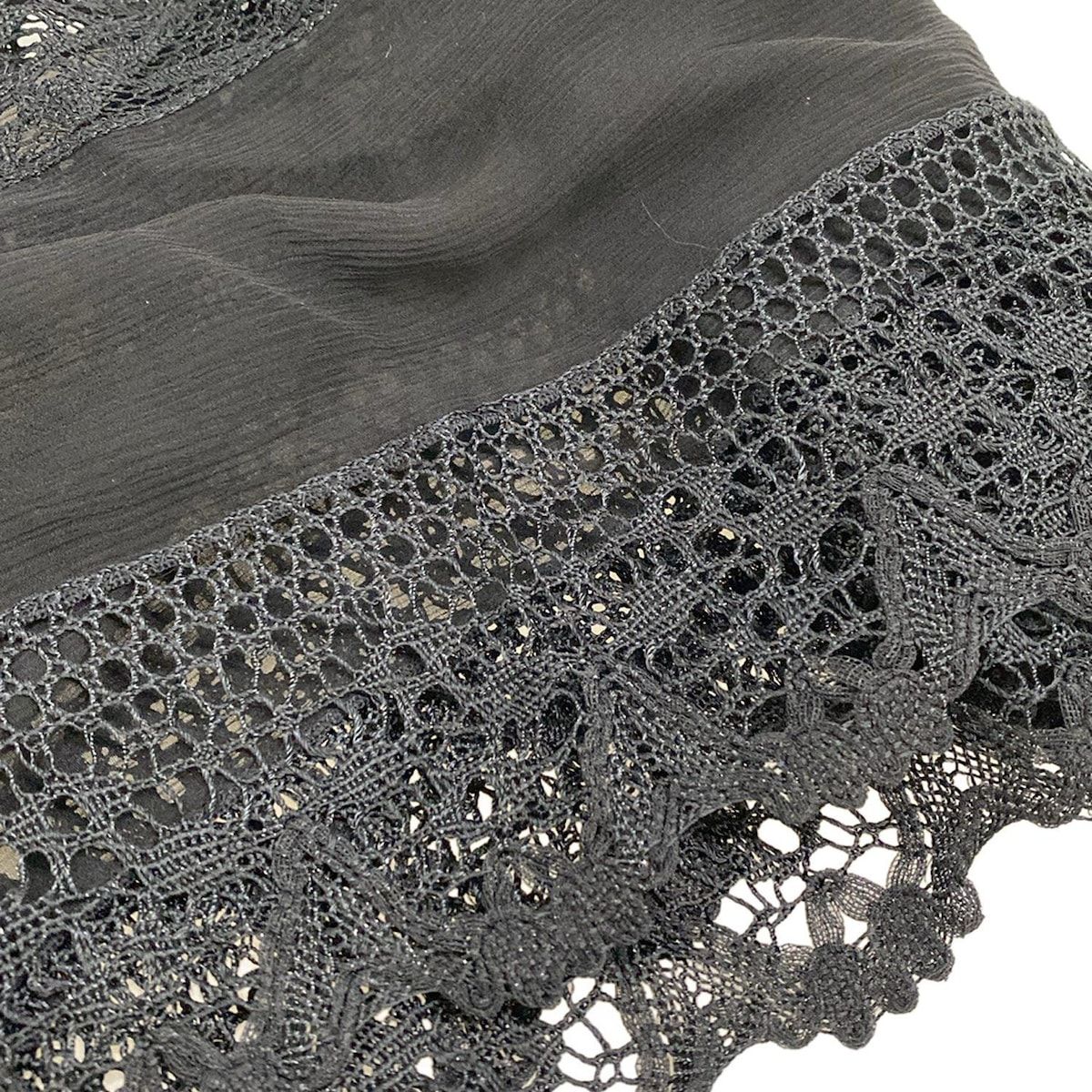 Leilian(レリアン) ストール(ショール)美品 - 黒 レース シルク - メルカリ