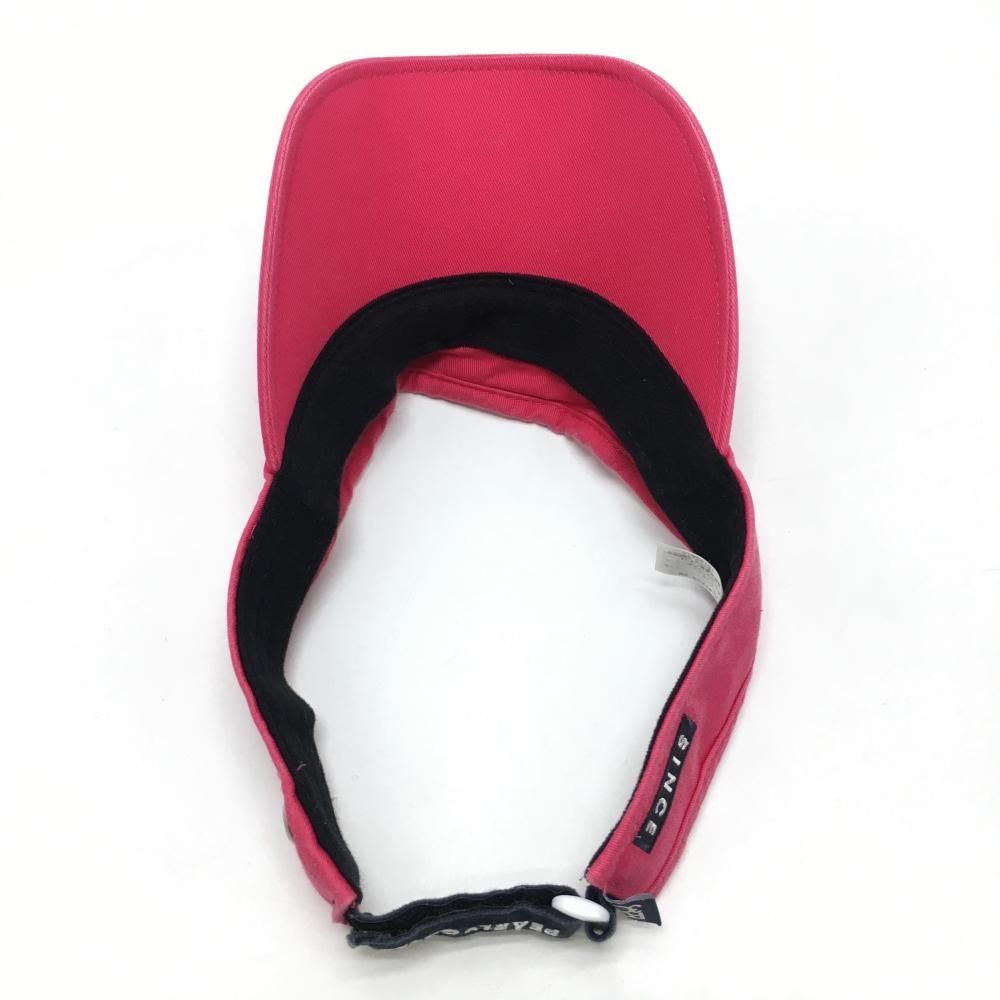 パーリーゲイツ サンバイザー ピンク 立体ロゴ刺しゅう FR ゴルフ