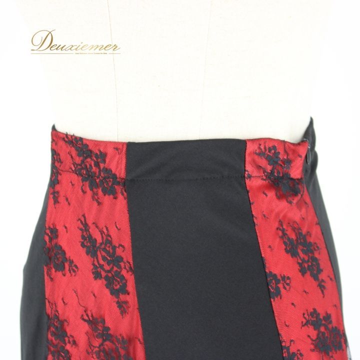 社交ダンス 衣装 スタンダード スカート レッスンウェア 練習着 赤 黒