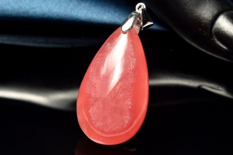 1点物】シルバー925◇高品質 インカローズ 29x17mm ドロップ