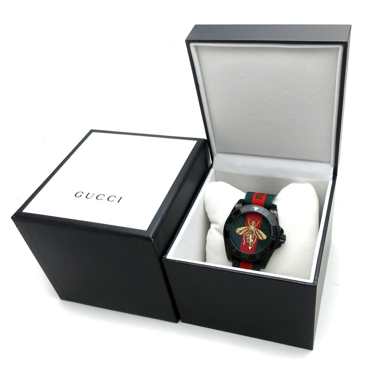 GUCCI グッチ ダイブ 蜂 ビー メンズ ブラック 黒 シェリー 136.2 時計
