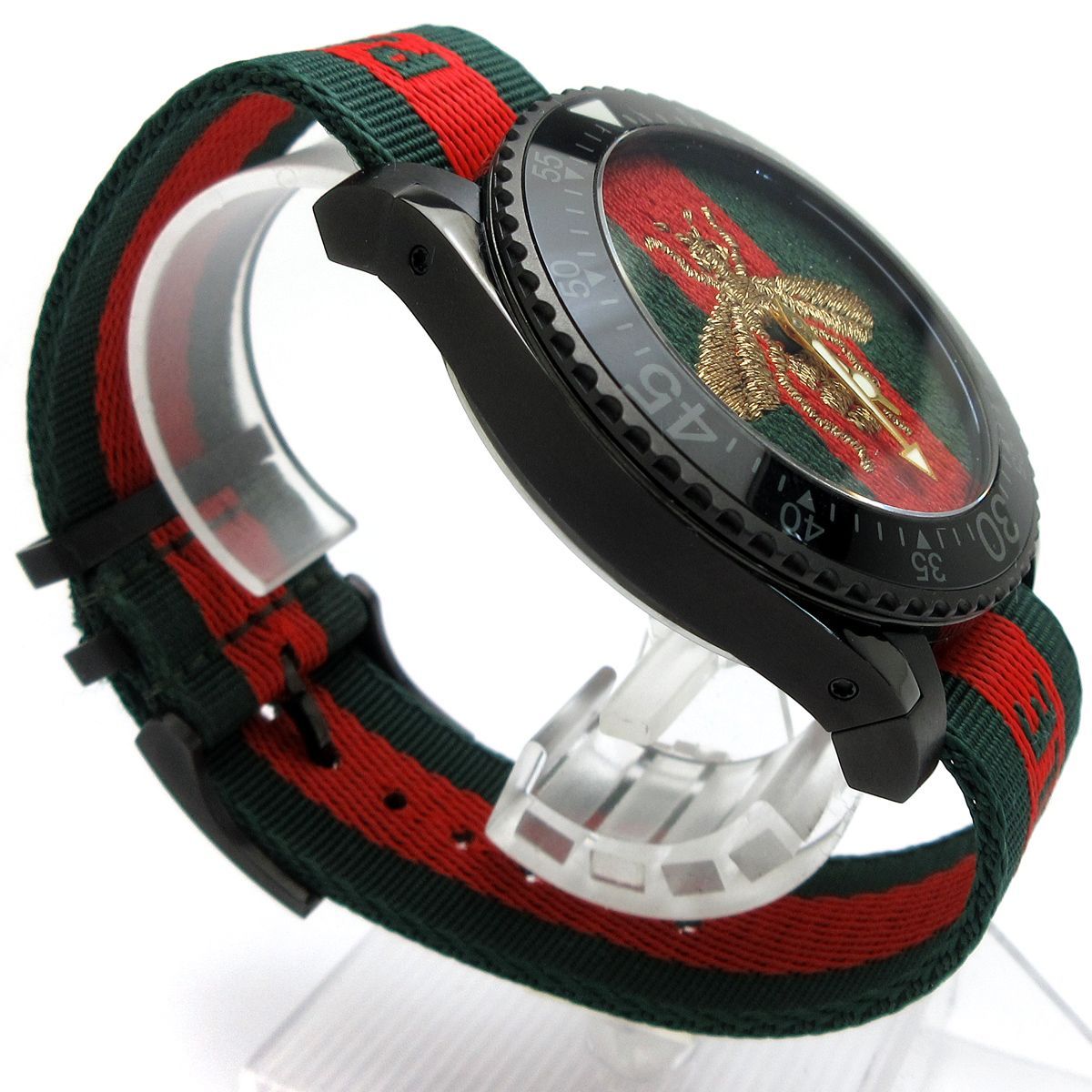 GUCCI グッチ ダイブ 蜂 ビー メンズ ブラック 黒 シェリー 136.2 時計